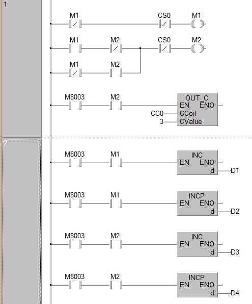 Løsningsforslag til eksamen i TELE3006-A Kontrollanlegg og programmerbare logiske styringer 9/12-2015 16 Del IX Figuren under viser en programbit skrevet i ladderdiagram (LD), hvordan virker