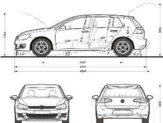 Mål Utvendige mål 4MOTION GTI R Lengde, mm 4255 4255 4268 4276 Bredde, mm 1799 1799 1799 1799 Bredde inkl utvendige speil, mm 2027 2027 2027 2027 Høyde, mm 1452 1454 1442 1436 Akselavstand, mm 2637