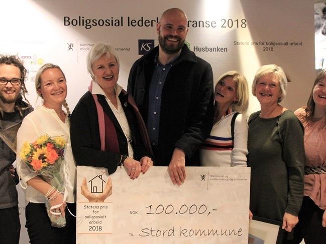 Godt å bu i Stord kommune vinnar av Statens pris for bustadsosialt arbeid 2018