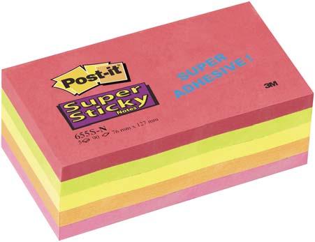 Post-it Super Sticky Post-it blokker med forsterket klebestoff som fester på