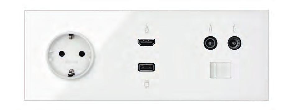 Løsninger designet for hvert rom SOVEROM-KIT Stikkontakt dimmebryter USB-lader TV-KIT Ved å designe