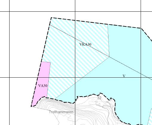 Ankringsområdet endres til kombinert formål der akvakultur ikke er tillatt.