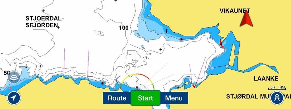 Dette signaliseres ved at en komitebåt viser signalflagg C med lydsignaler ved gaten. 2 3 4 1 Løpene baseres på utlagte merker i Stjørdalsfjorden.