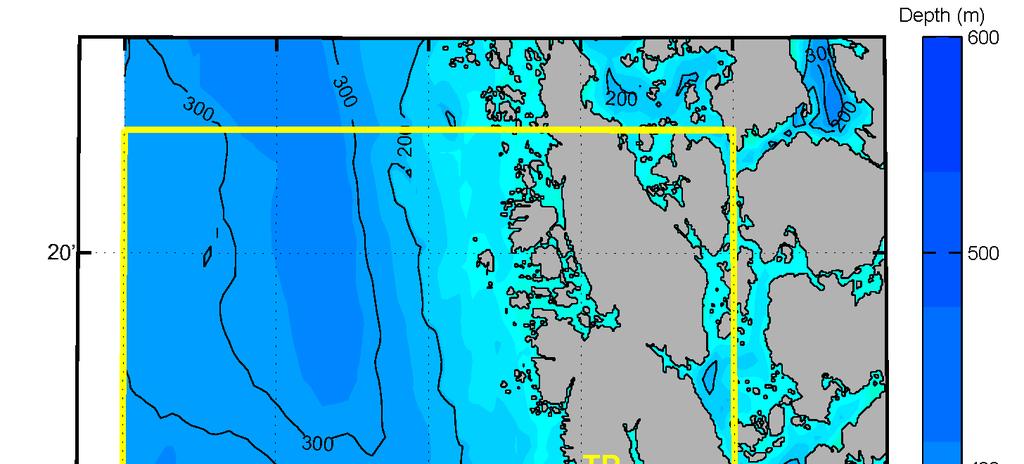 Som inndata for posisjonen offshore (60 N, 4.