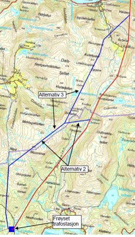 Side 45 Et trasé som følger dalsiden gjennom Myrdalen som alternativ 1A vil være et bedre alternativ enn midt i dalen som alternativ 1.