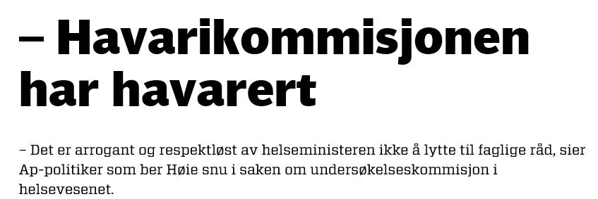 havarikommisjonen, er det