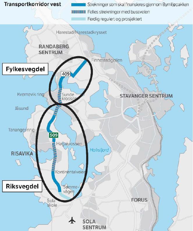 Samferdselsdepartementet har fastsatt et styringsmål for E 39 Ålgård-Hove på 3 621 mill. 2018-kr. Det er i desember 2018 utført nytt Anslag for hele prosjektet som er innenfor styringsmålet.