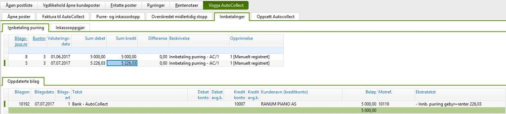 4 3. Oppdatere innbetalingbunter daglig OBS! Dersom klienten benytter seg av Visma.