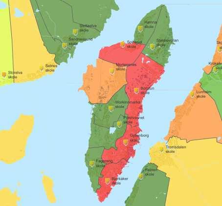 Videre utfordrer bymessig utbygging kunnskapsskoledokumentet: Er barneskoler på maks 420 elever svaret også i urbane områder?