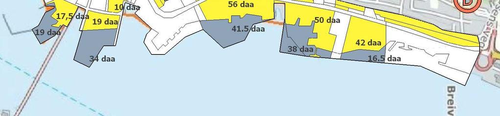 10be/daa små boliger og næring Som Tomasjordnes (4-6lag bolig) + 1 lag næring (ca.20% nærng) Alternativ ca.8be/daa større bolig alt. mer næring Færre lag boliger/ Større andel næring (ca.