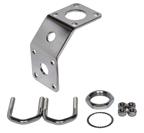 Material: Stainless steel. N162F: Mast bracket with Ø5/8" and Ø1" holes for all types of antennas, incl.