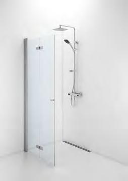 Dusj Porsgrund Showerama 10-11 leddet dusjdør Dusjvegg Porsgrund Showerama leddet dusjdør gir ubegrensede muligheter til å lage en praktisk dusjløsning i et lite baderom.