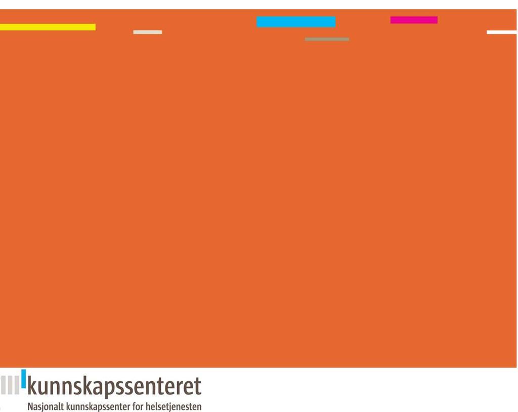 Pasienters erfaringer med norske sykehus i 2012 Resultater