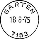 Stempel nr. 5 Type: I22N Fra gravør 20.06.1972 GARTEN I FOSNA Innsendt?? 7153 Stempel nr. 6 Type: I22N Fra gravør 18.08.1975 GARTEN Innsendt?