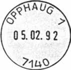 Stempel nr. 11 Type: I24N Utsendt?? OPPHAUG 2 Innsendt?? 7140 Stempel nr. 12 Type: I24N Utsendt?? OPPHAUG 1 Innsendt?? 7140 Stempel nr. 13 Type: I24N Utsendt?