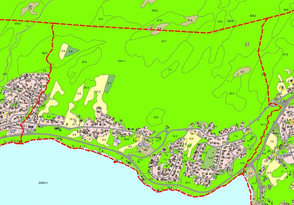 Delområde Skogen (xx km 2 ) Tema Eksisterende boliger Regulerte ubygde tomter Demografi Avstand sosial infrastruktur Teknisk infrastruktur Trafikk Friluftsinteresser Naturmangfold Kulturminner