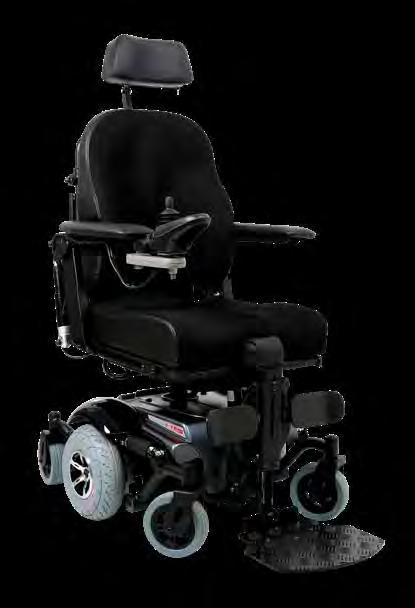 VELA Blues 20 II A A Senterdrift VELA Blues 20 II A er egnet til brukere som sitter store deler av dagen, og derfor har behov for en rullestol med gode seteløsninger og flere elektriske funksjoner.