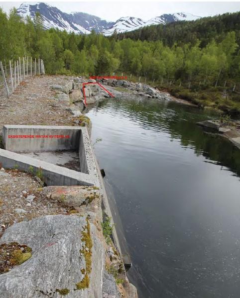 Området der den nye rørgata er planlagt, er skogkledd. Ny kraftstasjon skal byggast på same nivå som den eksisterande, men på motsett side av elva.