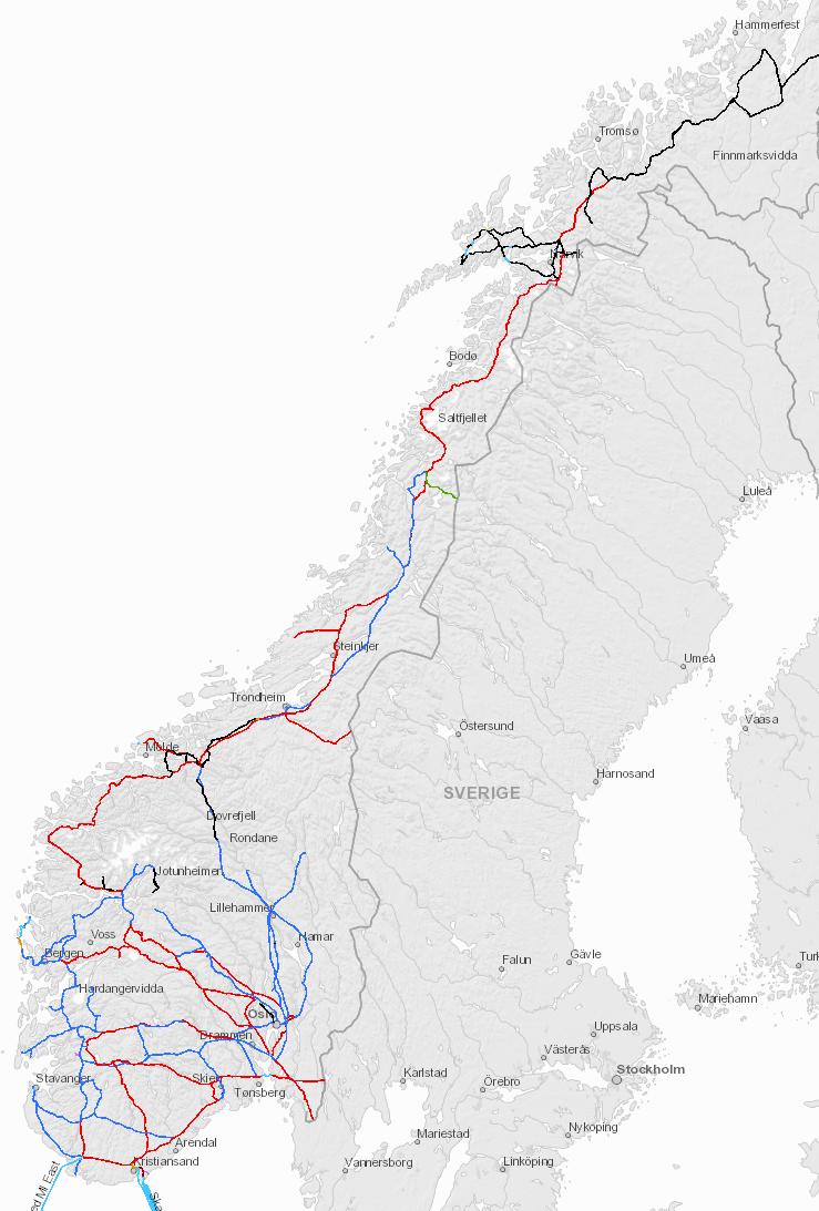 Langsiktig behov- økt nord-sør transport i Norge og Norden