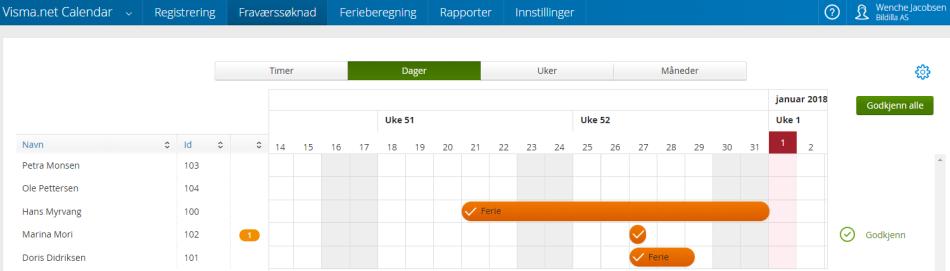 4. Angi dato, tid og anne informasjon og klikk / for å legge til registreringen. NB! Det er foreløpig ikke mulig å angi dimensjon (avdeling/prosjekt) ved registrering av timer i på mobilen.