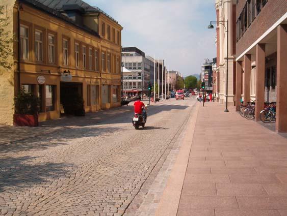 europavei gjennom en by