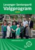 Levanger Senterparti. Valgprogram