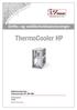Drifts- og vedlikeholdsanvisninger. ThermoCooler HP. Kjølevarmepumpe ThermoCooler HP Ordrenummer : Objekt : Original bruksanvisning