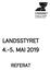 LANDSSTYRET MAI 2019 REFERAT