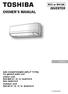 OWNER S MANUAL. R32 or R410A AIR CONDITIONER (SPLIT TYPE) NORSK