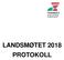 LANDSMØTET 2018 PROTOKOLL