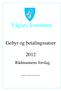 Vågsøy kommune. Gebyr og betalingssatser. Rådmannens forslag. Vågsøy kommune, 10.oktober 2011