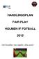 HANDLINGSPLAN FAIR PLAY HOLMEN IF FOTBALL