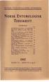 ORSK ENTOMOLOGISK. BIND VI - IEEFTE 2 og 8. 0 $LO IQP2, :: A. W. BRBGQERS BQKTRYKKERI A/a. Utgitt med statsbidrag og bidrag fra Nansenfondel