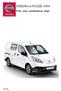 NISSAN e-nv200 VAN. Priser, utstyr, spesifikasjoner, farger 03.03.2015 NO-20C-0644