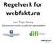 Regelverk for webfaktura