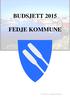 BUDSJETT 2015 FEDJE KOMMUNE