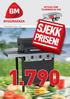 du kan låne tilhenger av oss 1.790 GASSGRILL Zeta 300 med tre brennere i rustfritt stål.