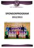 SPONSORPROGRAM 2012/2013