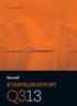 13. november 2013 KVARTALSRAPPORT Q313