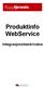Produktinfo WebService. integrasjonsbeskrivelse