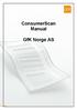 ConsumerScan Manual. GfK Norge AS