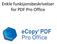 Enkle funksjonsbeskrivelser for PDF Pro Office
