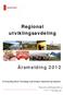 Regional utviklingsavdeling Årsmelding 2012