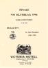 VICTORIA HOTELL MARKEGATA 43-6900 FLORØ NORWAY NM KLUBBLAG 1996 FINALE BULLETIN NR. 1946, 1996 FLORA SAMFUNNSHUS. 2l'tt. $Ittø Sribg eklubb