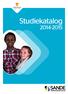 Studiekatalog 2014-2015 SANDE VIDEREGÅENDE SKOLE
