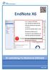 EndNote X6. En veiledning fra Medisinsk bibliotek