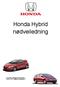Honda Hybrid nødveiledning