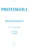 PROTOKOLL REGIONSTINGET. 23. 24. mai 2008. Bø Hotell Telemark