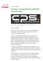 CPS Video serviceprogram for profesjonelle Canon HD-brukere