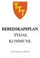 BEREDSKAPSPLAN TYDAL KOMMUNE